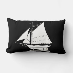 Segelboot Silhouette Druck Lendenkissen