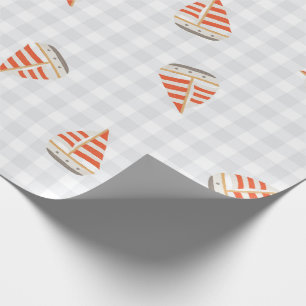 Segelboot Sommer Checker Kinderkinder Geschenkpapier