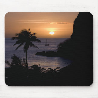 Segelboot-Sonnenuntergang Mousepad (vertikal)