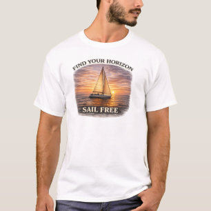 Segelboot Sonnenuntergang Tasse Segel frei Ozean K T-Shirt