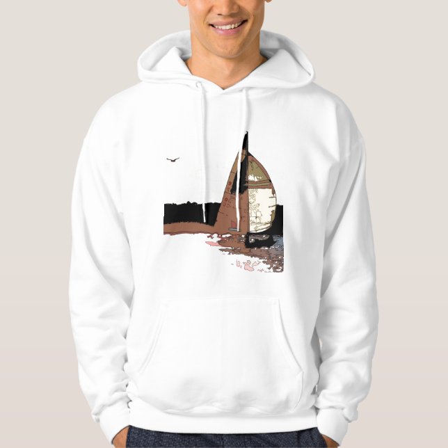 Segelboot-Sweatshirt Hoodie (Vorderseite)