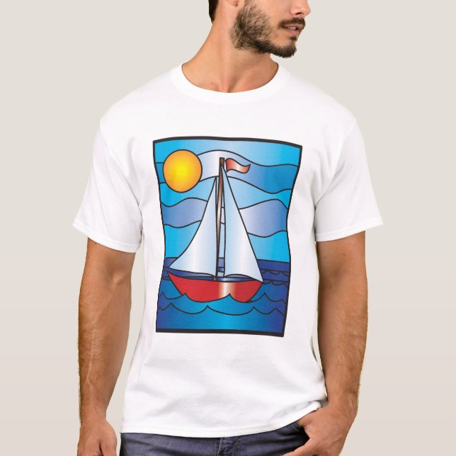 Segelboot T-Shirt (Vorderseite)