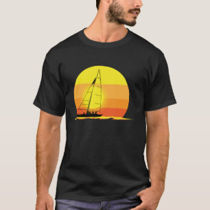 Segelboot T-Shirt Retro Sun Geschenk