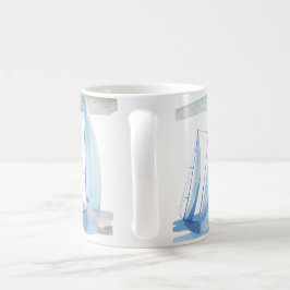 Segelboot-Tasse: Wasserfarbmuster Kaffeetasse