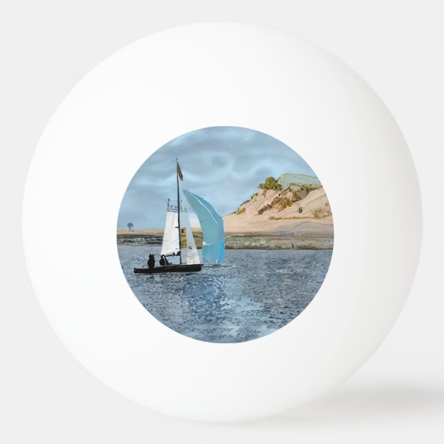 SEGELBOOT TISCHTENNISBALL (Vorderseite)