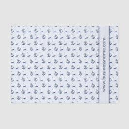 Segelboot und Ankertext Seidenpapier