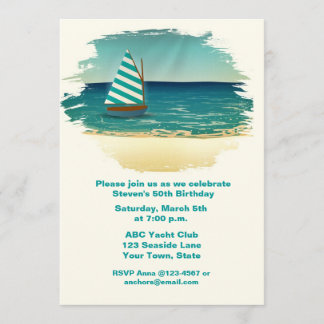 Segelboot und Meer Einladung