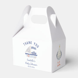 Segelboot und Seagull Danke, Boy Baby Dusche Geschenkschachtel