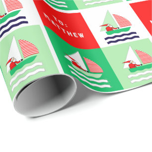 Segelboot-Urlaubsgeschenk Geschenkpapier