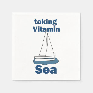 Segelboot Vitamin Meer Lustige Nautische Party Serviette