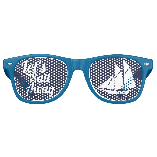 Segelboot wegsegeln partybrille (Vorderseite)
