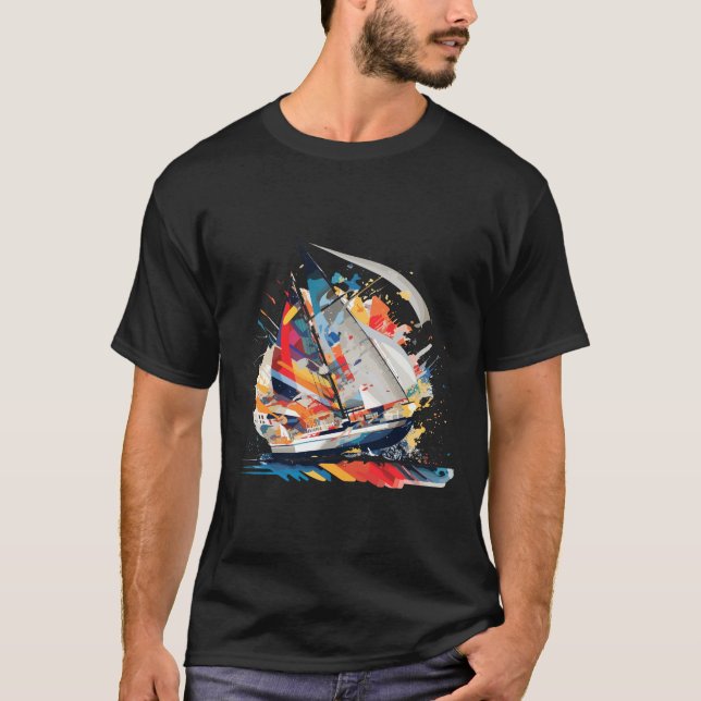 Segelboot Weltmeer Schönheit Entdeckungsreise nach T-Shirt (Vorderseite)