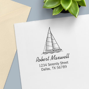 Segelboot Yacht Adresse 8 Permastempel