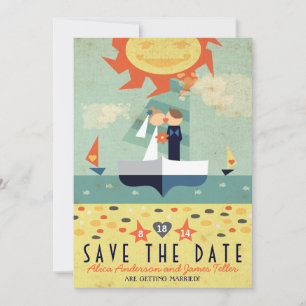 Segelboot Zielort Wed Kissing Couple Rett Datum Save The Date