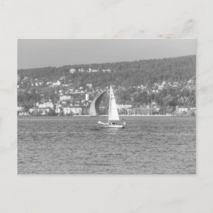 Segelboot Zürichsee Feiertagspostkarte