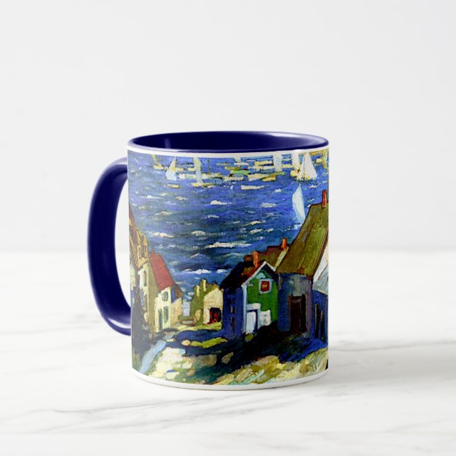 Segelboote am Hafen, Kunst, Tasse (Vorderseite Links)