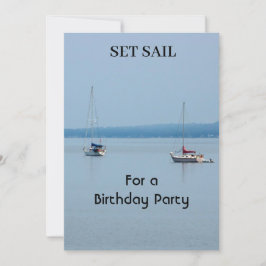 Segelboote auf dem Fluss Einladung