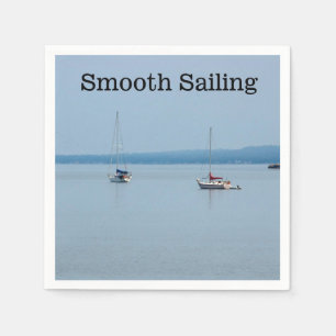 Segelboote auf dem Fluss Serviette