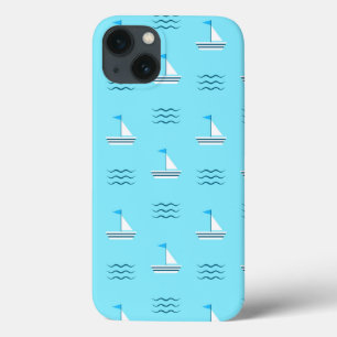 Segelboote auf dem Muster "Blaues Meer" Case-Mate iPhone Hülle