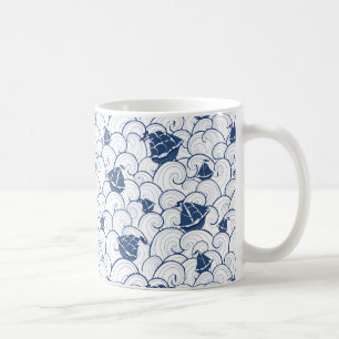 Segelboote auf dem Seemuster Kaffeetasse