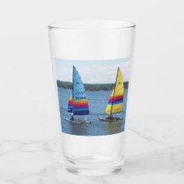 Segelboote auf dem Silbersee Glas