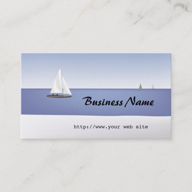 Segelboote auf der Horizon Business Card Visitenkarte (Vorderseite)