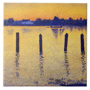 Segelboote auf der Schelde (Belgien) Fliese