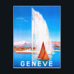 Segelboote auf Genfer See, Schweiz, Vintag Postkarte<br><div class="desc">Perfektes Bild für Ihr neues Druckdesign. Es könnte ein schönes Geschenk oder "letzte Touch" für die Dekoration von Zuhause sein.</div>