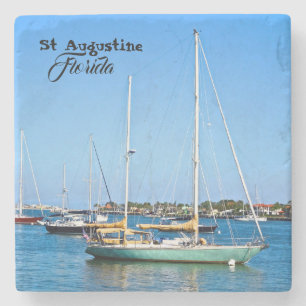 Segelboote auf Matanzas Bucht St Augustine Florida Steinuntersetzer
