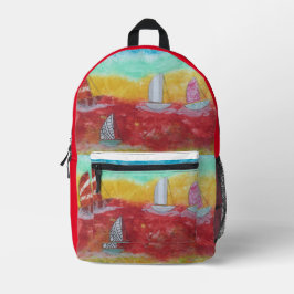 Segelboote Bedruckter Rucksack