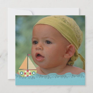 Segelboote Boys Geburtstagsparty Foto Einladung