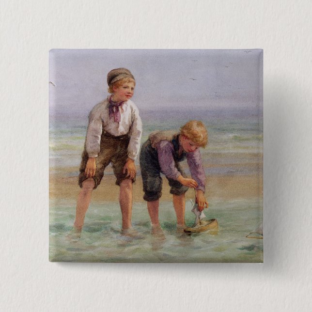 Segelboote Button (Vorderseite)