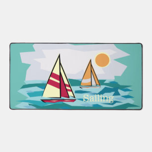 Segelboote Design Desk Mat Schreibtischunterlage