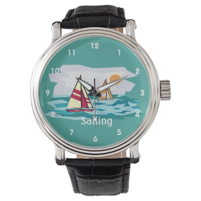 Segelboote - Design Watch Armbanduhr (Vorderseite)