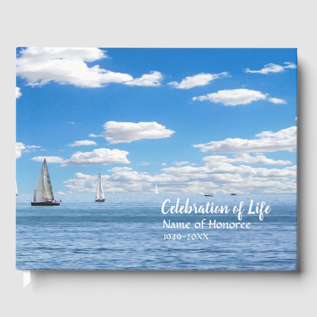 Segelboote feiern Lebensdenkmal Gästebuch (Vorderseite)