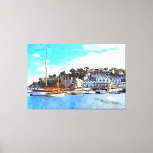 Segelboote im Brixham Harbour Leinwanddruck
