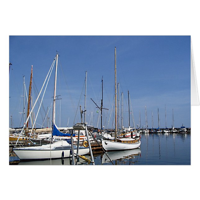 Segelboote im Hafen (Vorderseite (Horizontal))