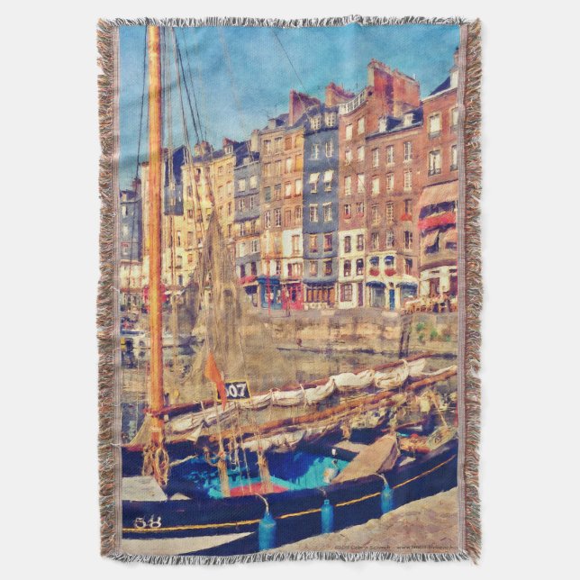 Segelboote im Hafen der Normandie Decke (Vorderseite Vertikal)