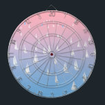 Segelboote im Meer Dartscheibe<br><div class="desc">Segelboote in der Ferne auf dem offenen blauen und rosa Meer Regatta bei Sonnenaufgang. Segelyacht gleitet über die Wellen. Regatta Boote auf dem Meer. Segelboote auf einer Segelveranstaltung. Regatta Boot Rennen minimale und abstrakte Design. Segelsport</div>