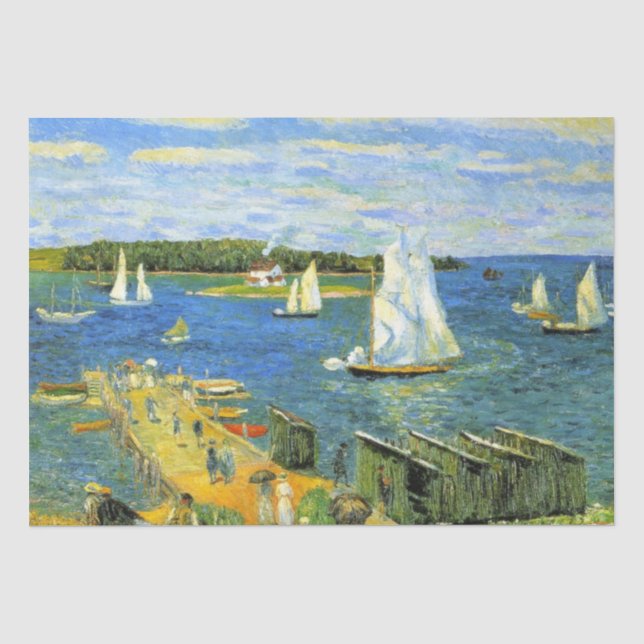 Segelboote im Sommer in der Mahone Bay in Kanada Seidenpapier (Vorderseite)
