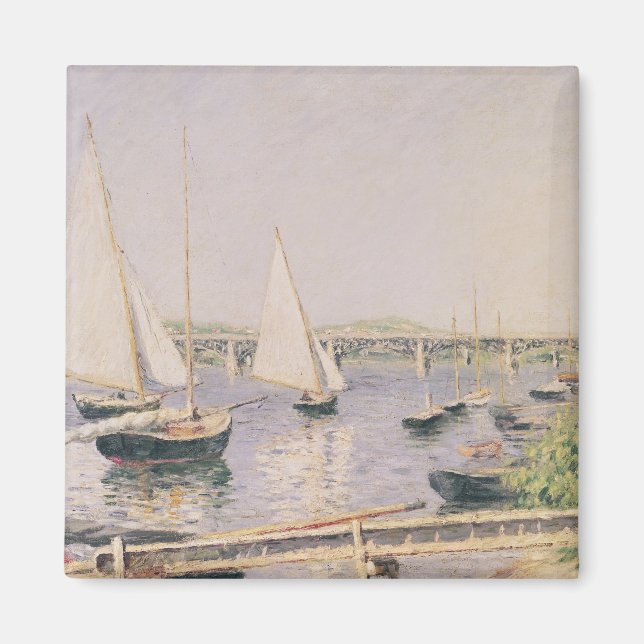 Segelboote in Argenteuil, c.1888 Magnet (Vorne)