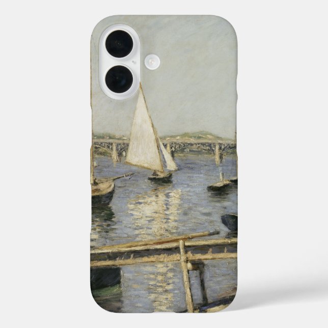 Segelboote in Argenteuil von Gustave Caillebotte iPhone 16 Hülle (Rückseite)