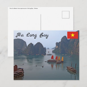 Segelboote in der Ha-Long-Bucht - Vietnam, Asien Postkarte