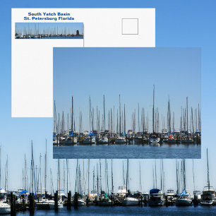 Segelboote in einer Reihe St Petersburg FL Fotogra Postkarte