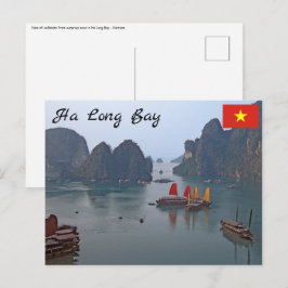Segelboote in Ha Long Bay - Vietnam, Asien Postkarte