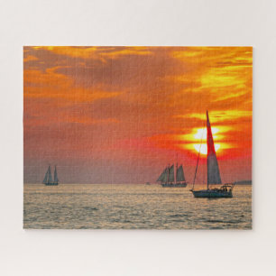 Segelboote in Key West, Florida, Sunset