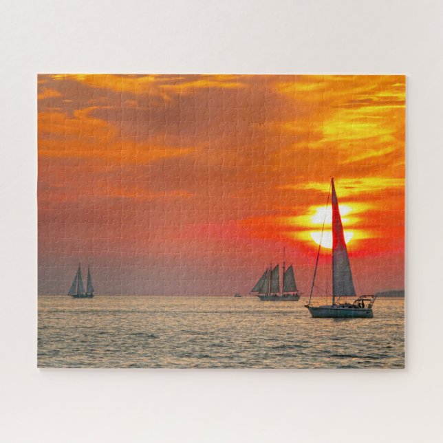 Segelboote in Key West, Florida, Sunset (Horizontal)