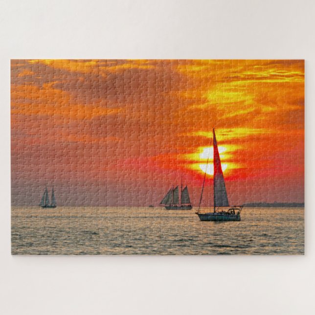 Segelboote in Key West, Florida, Sunset (Horizontal)