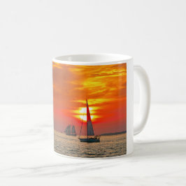 Segelboote in Key West, Florida, Sunset Kaffeetasse