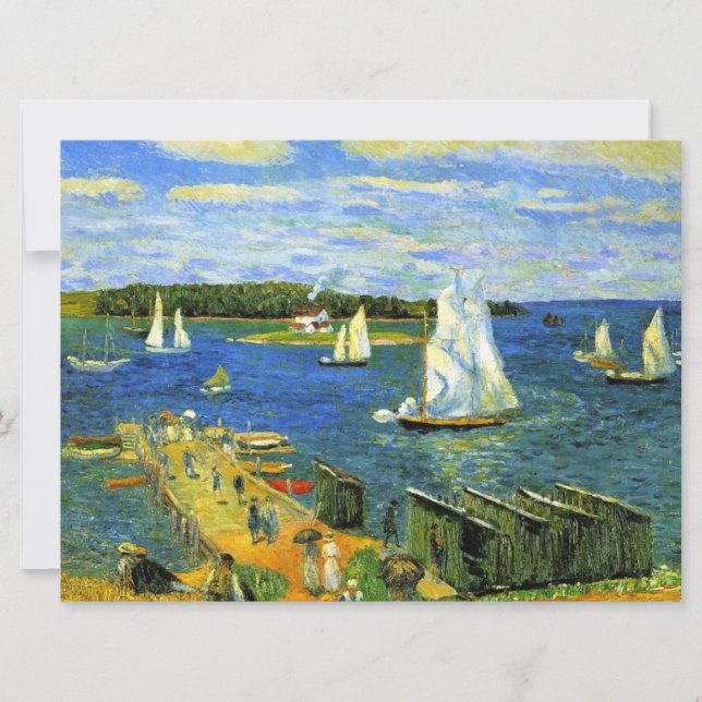 Segelboote in Mahone Bay in Kanada Karte (Vorderseite)